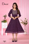 Premey By Deecee Roman Printed Flared Anarkali Kurtis Wholesalers In Surat